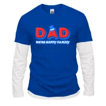 Комбинированный лонгслив Dad we`re happy family